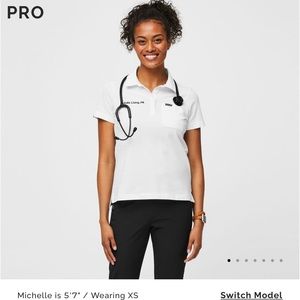 Figs Pro Slim Technical Pique Shortsleeve Polo